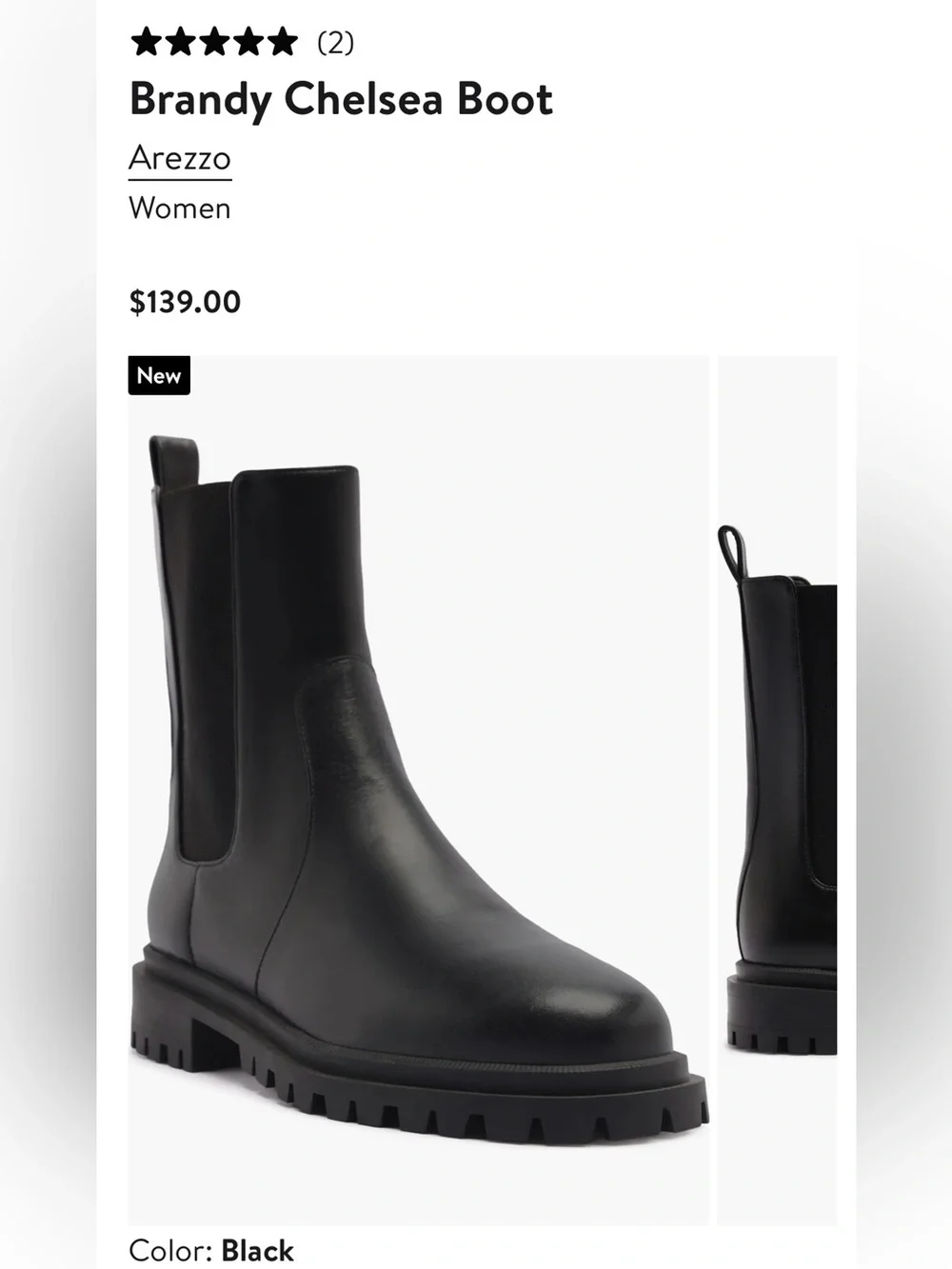 Arezzo black lug